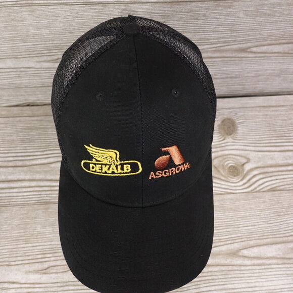 DEKALB CORN ASGROW LOGO FRAMING BLACK MESH VENTED SNAPBACK BASEBALL HAT CAP - Picture 3 of 8
